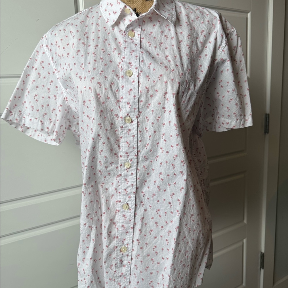 Slate & Stone Pink Palm Tree Button Down